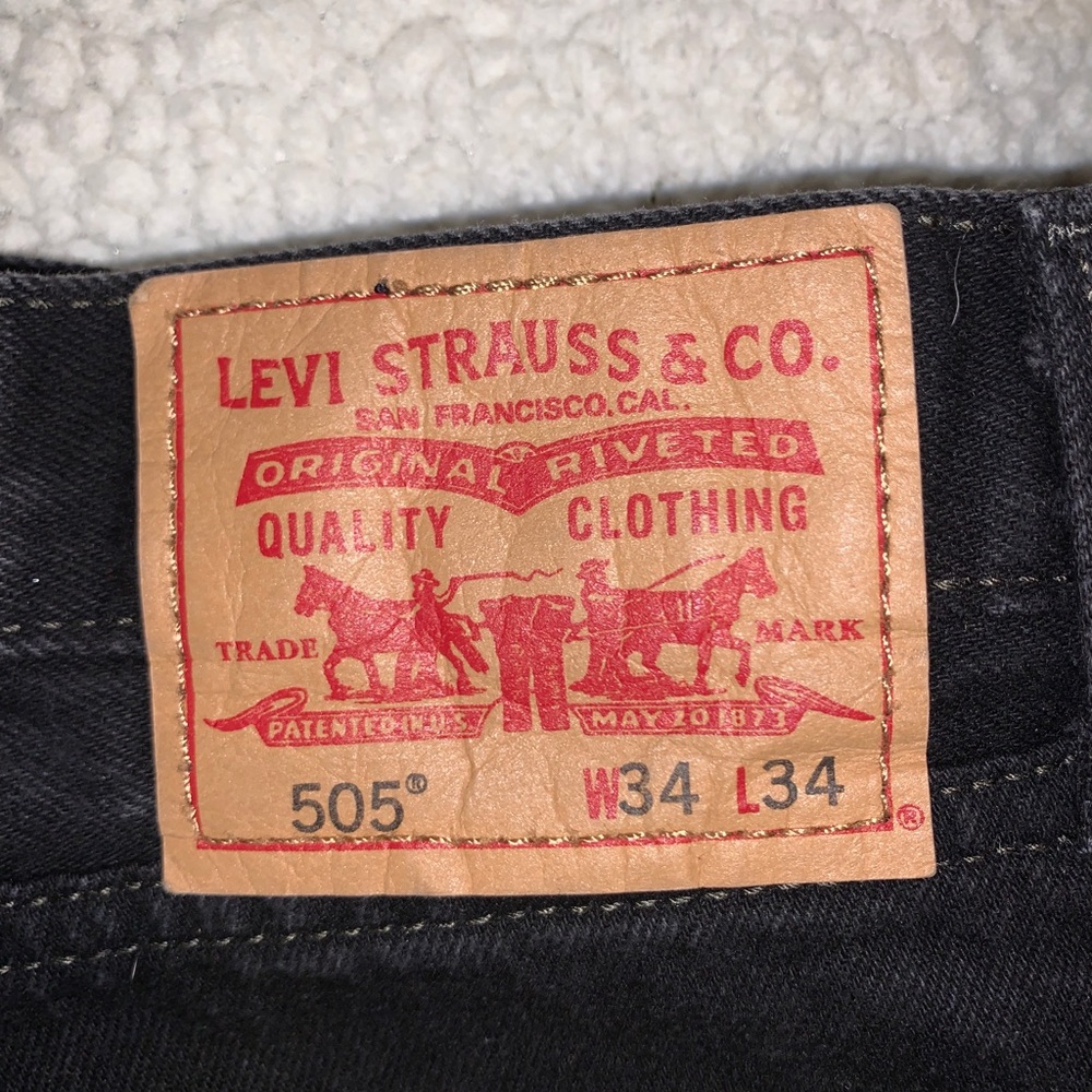 SOLD❗️Levi’s Men’s 505 Black Straight Fit 34X34 - Picture 6 of 9